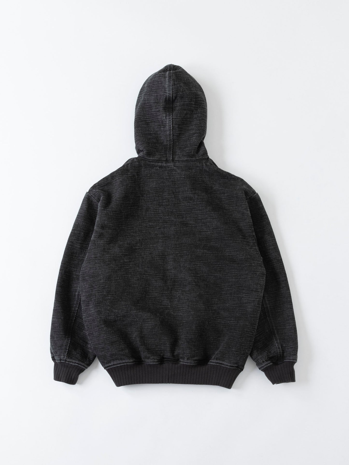 RIB HOODED - Super Big Slub FAB + Pigment Print -