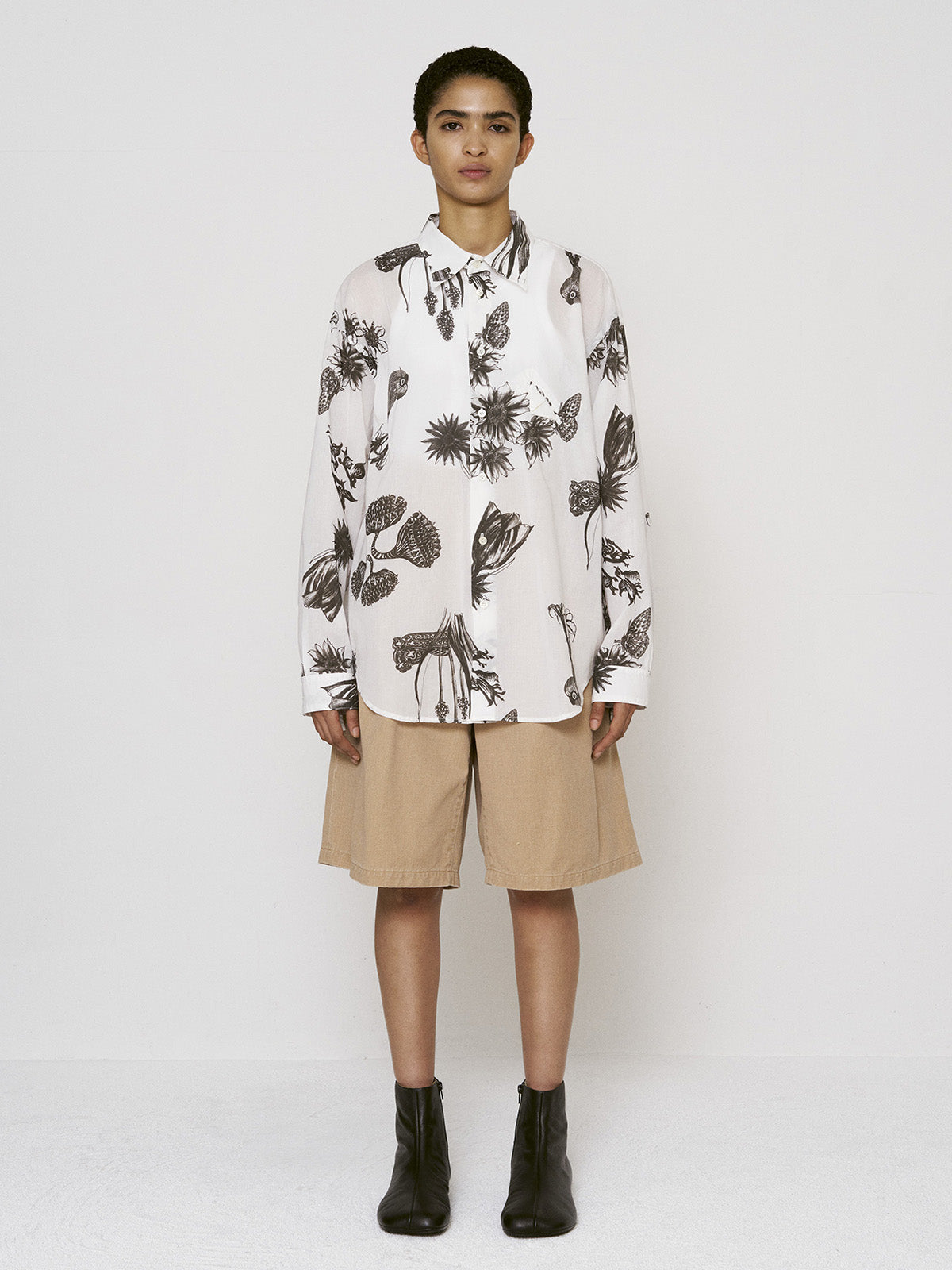 SHORT PANTS - Pigment Print Chino Cloth -