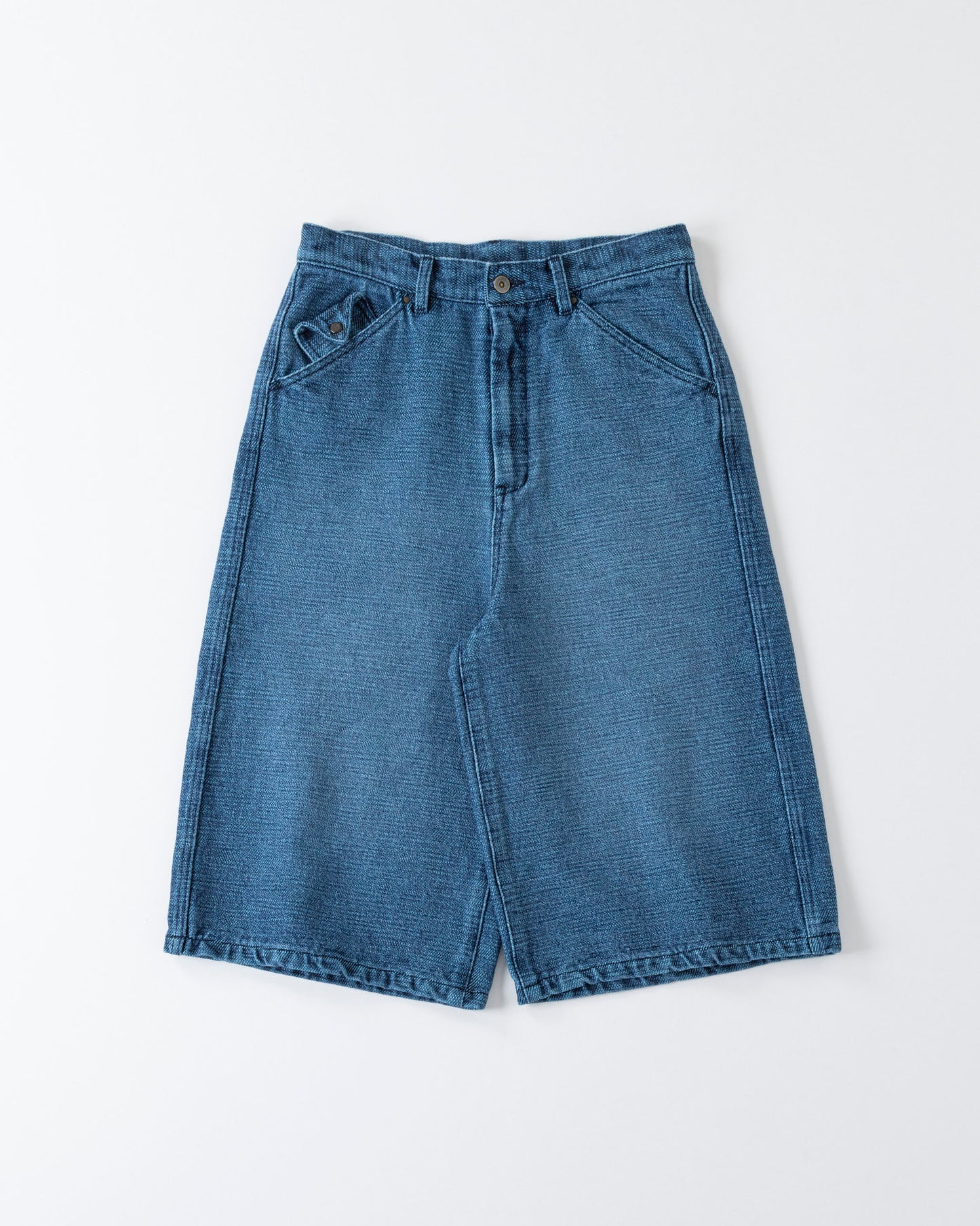 BAGGY CROPPED PANTS - Super Big  Slub FAB -