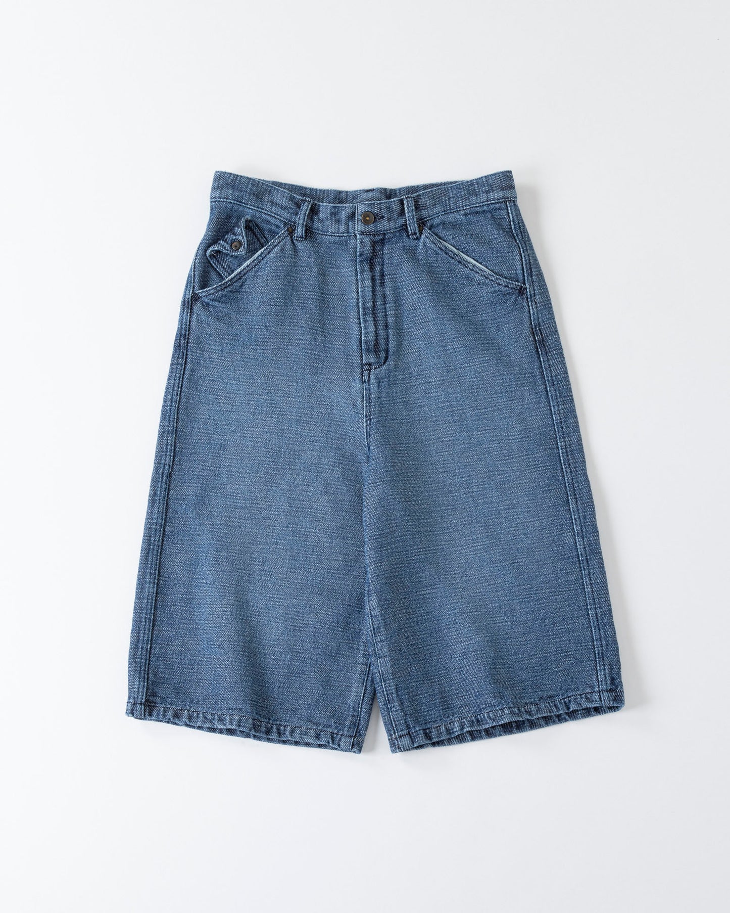 BAGGY CROPPED PANTS - Super Big  Slub FAB -