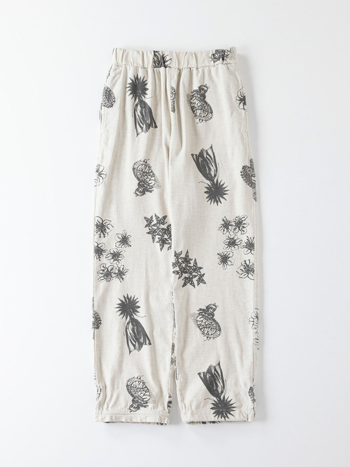 EASY PANTS - Drawing Print Doble Cloth -