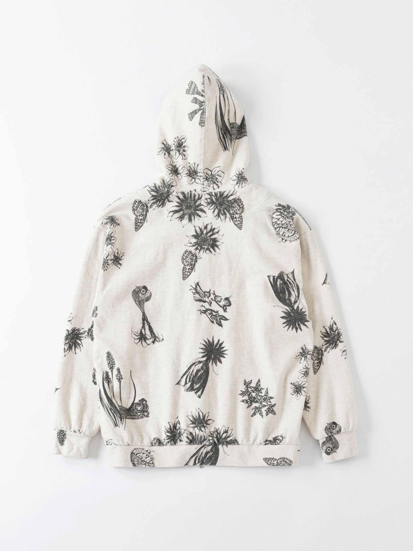 ZIP UP HOODED - Drawing Sumi Print Doble + Needle -