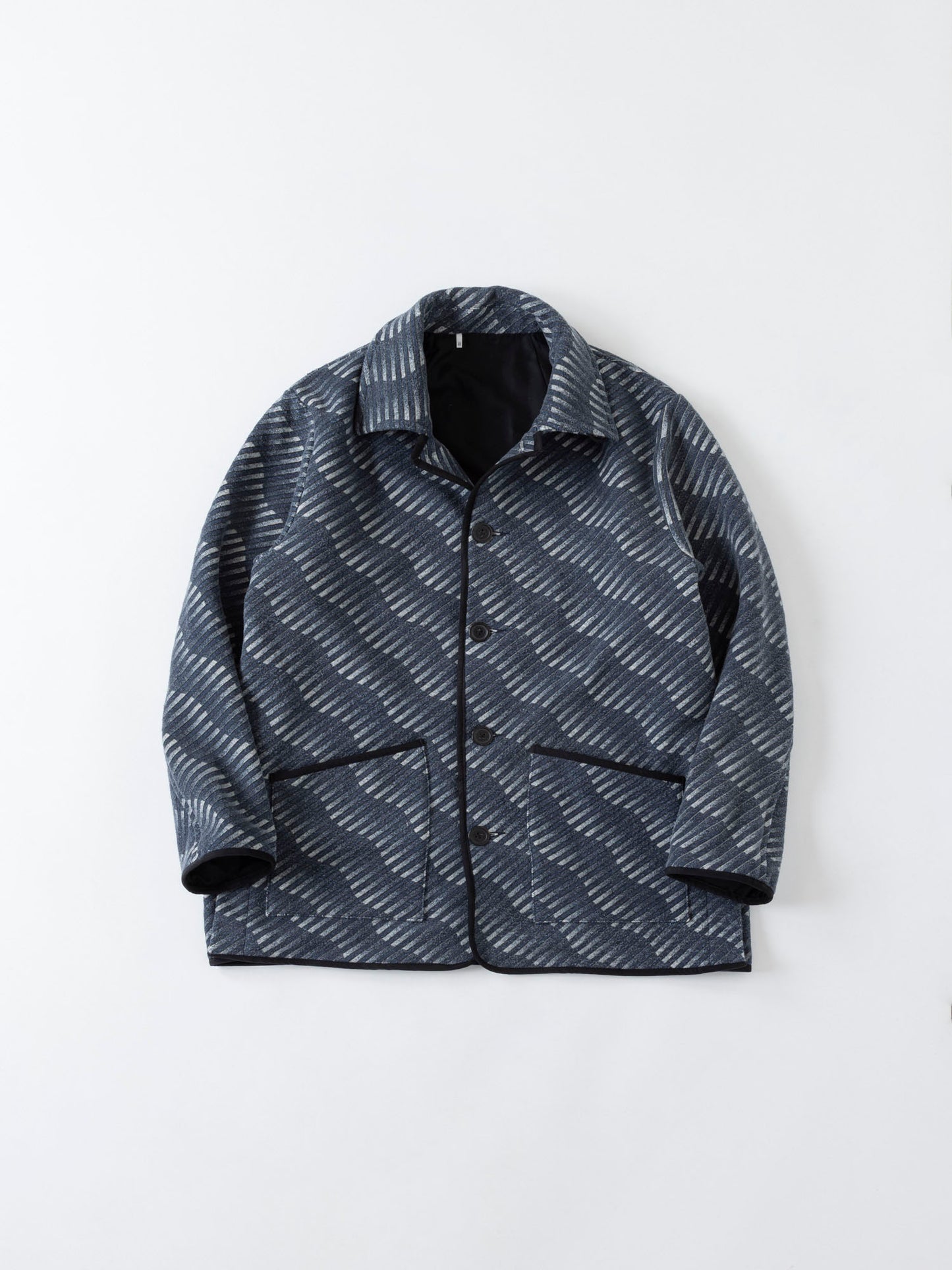 WAVE PATTERN JACKET - Drawing Sumi Indigo Print -