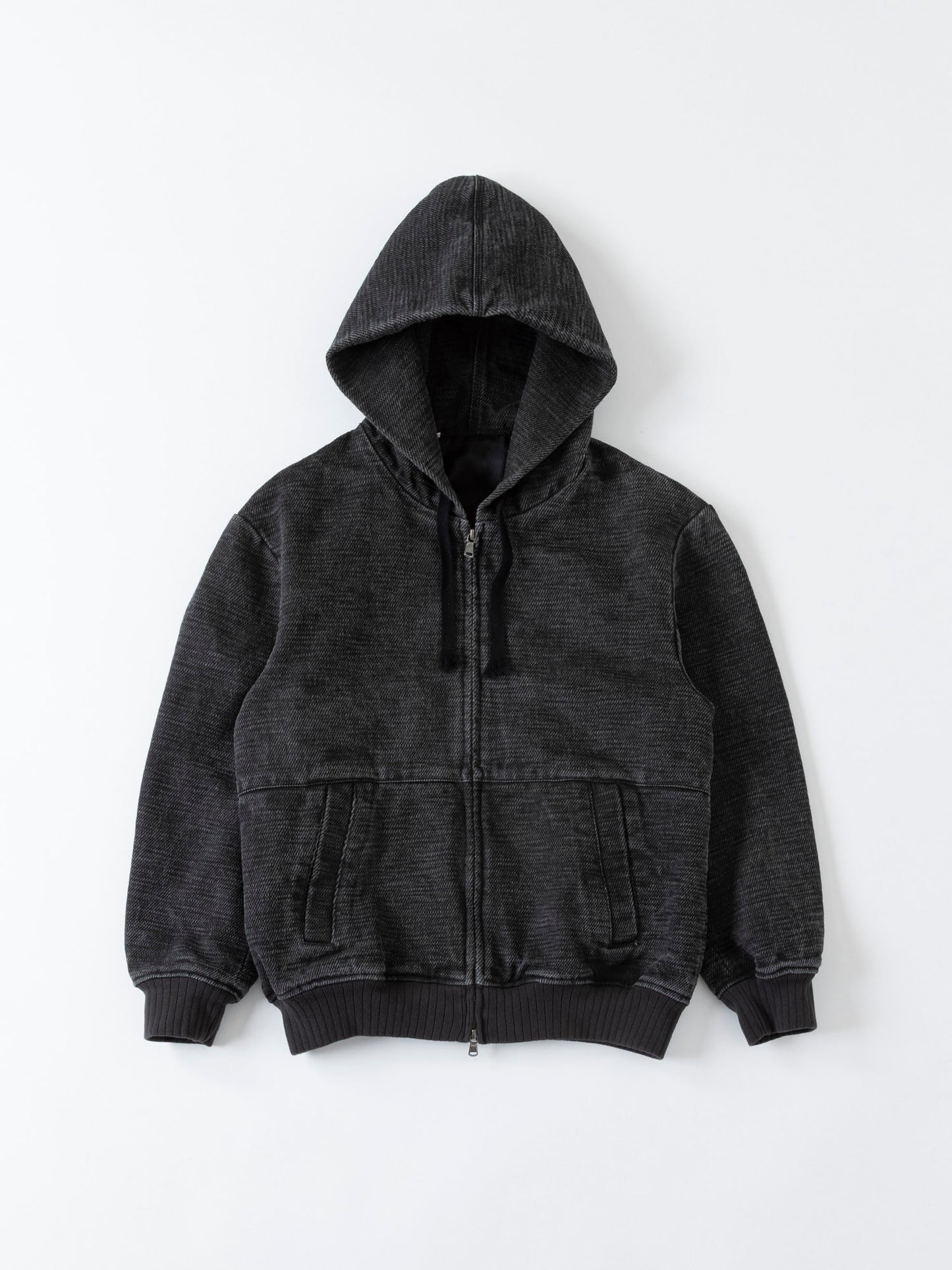 RIB HOODED - Super Big Slub FAB + Pigment Print -