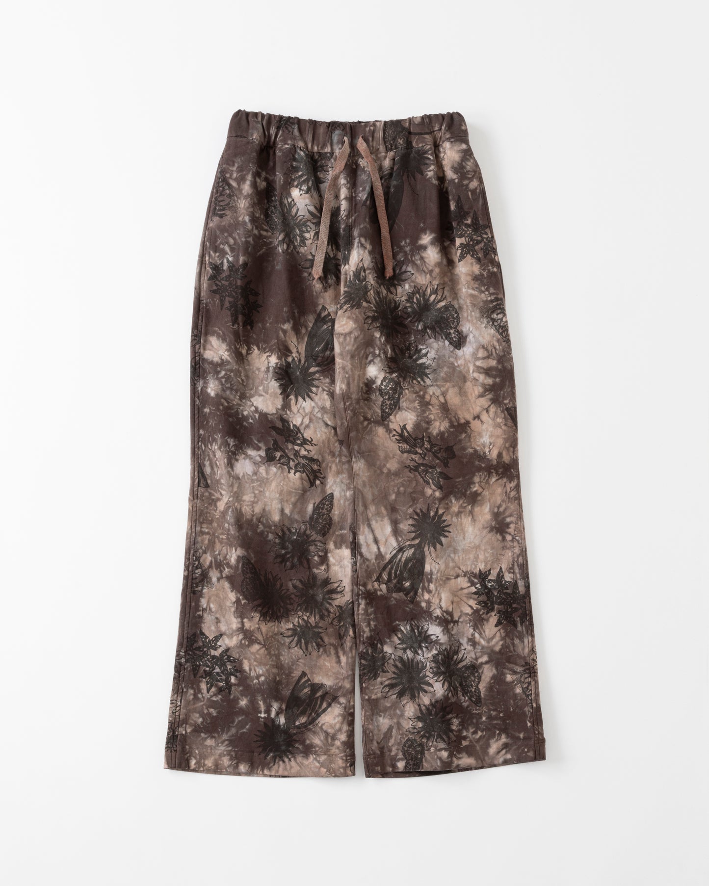 BAGGY EASY PANTS - Drawing Sumi Print Doble＋Overdye -