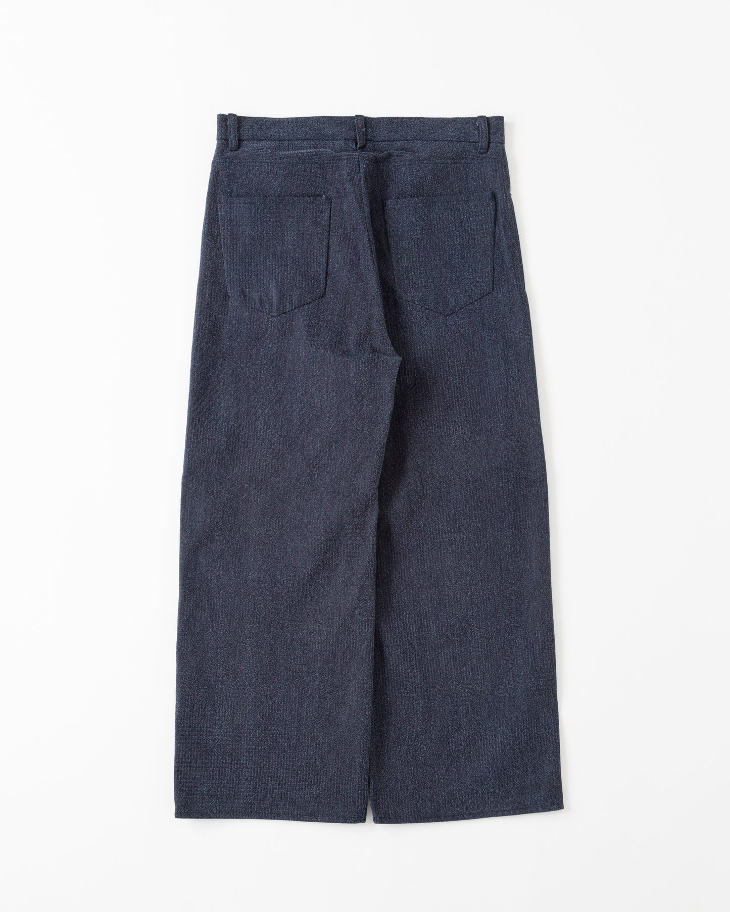 DENIM CURVY LEG TROUSER - 12.5oz Rainbow Denim ＋Needles Punch-