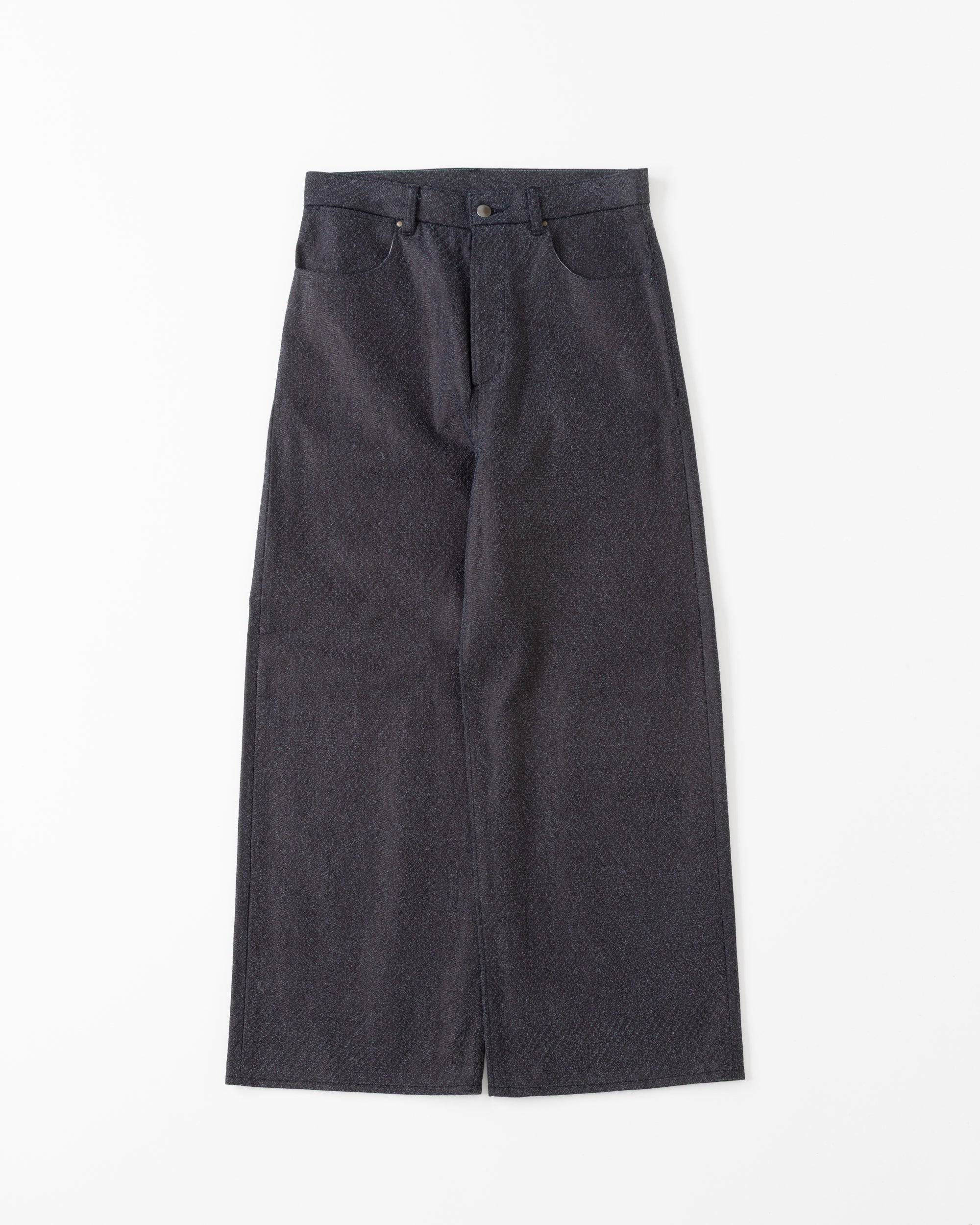 DENIM CURVY LEG TROUSER - 12.5oz Rainbow Denim + SUMI ＋Needles Punch -