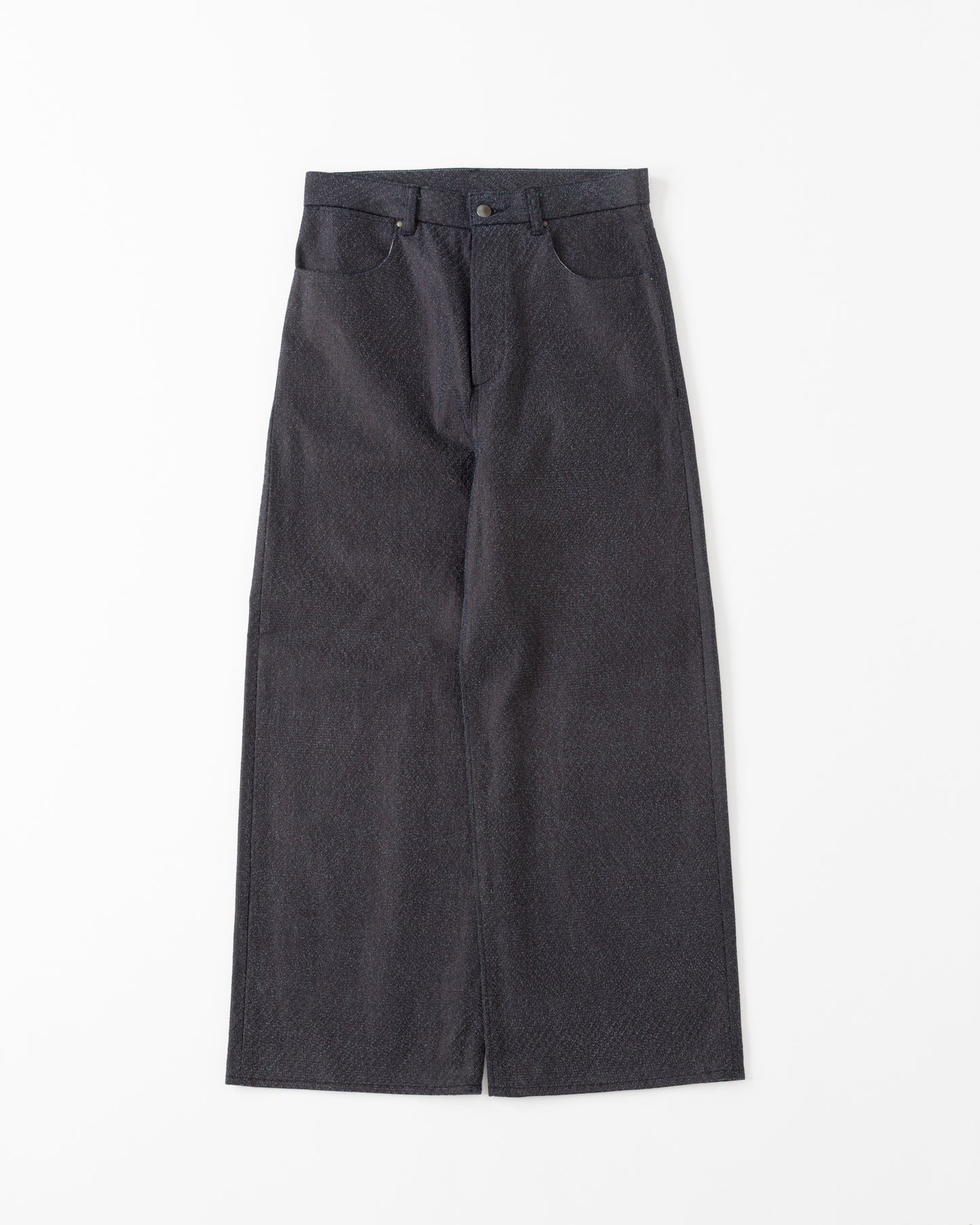 DENIM CURVY LEG TROUSER - 12.5oz Rainbow Denim + SUMI ＋Needles Punch -