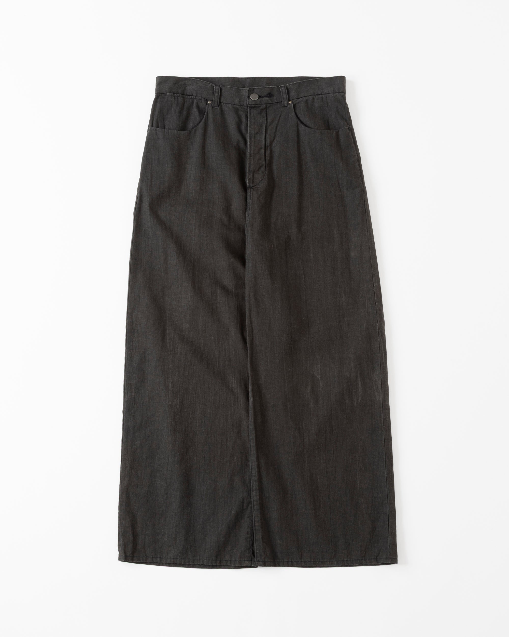 CURVY LEG TROUSER - Cotton Linen Chambray ＋ Sumi -