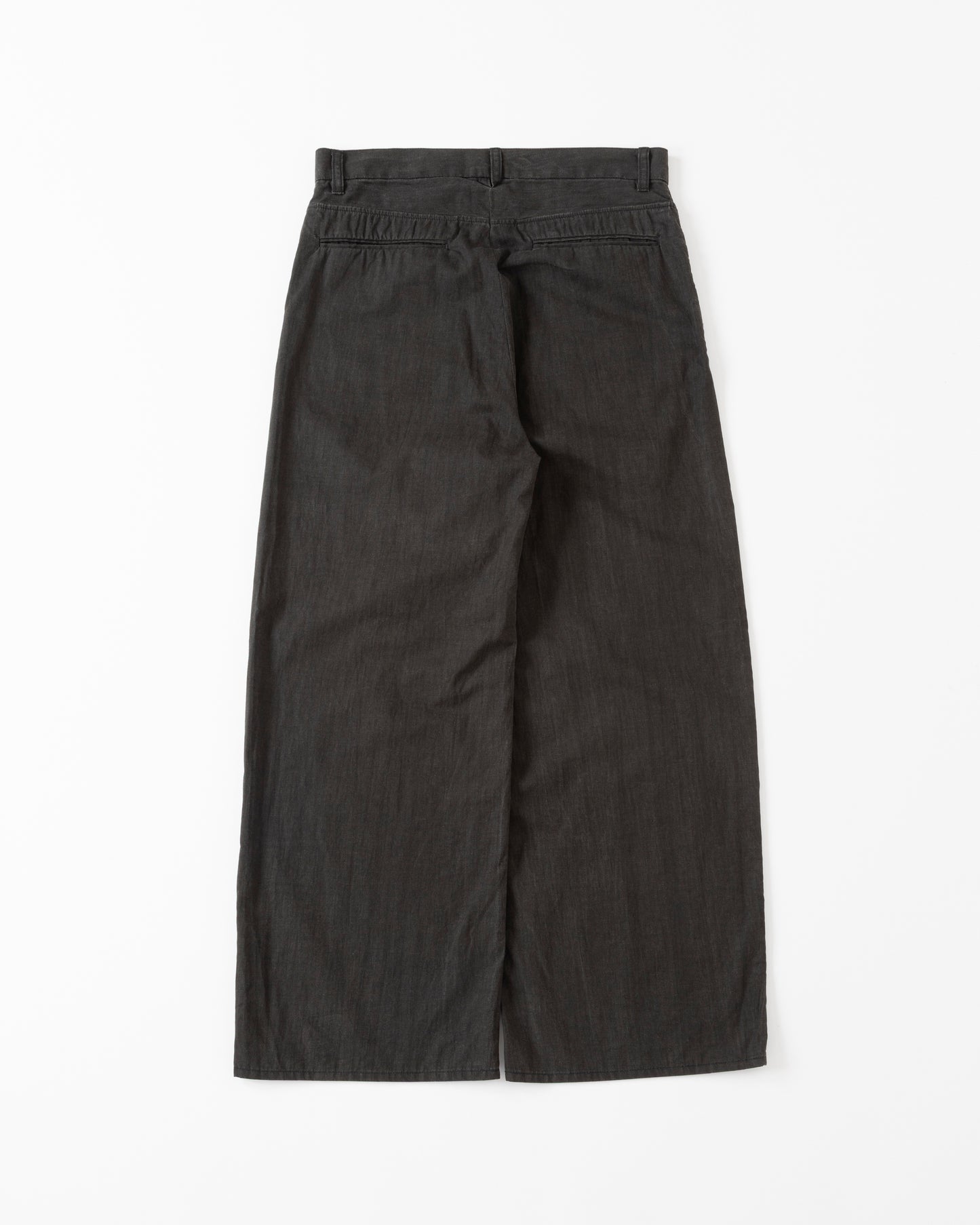 CURVY LEG TROUSER - Cotton Linen Chambray ＋ Sumi -