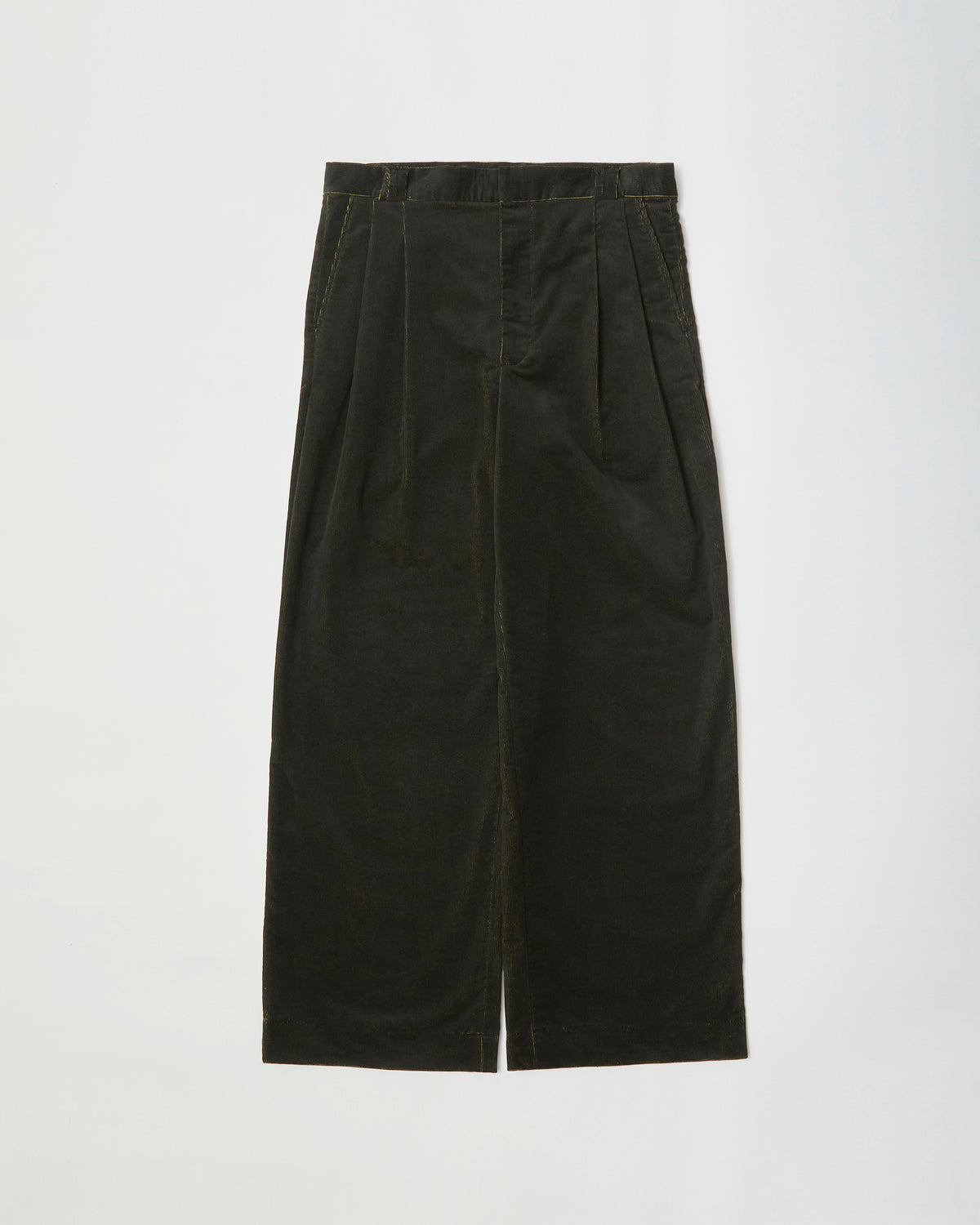 WIDE STRAIGHT TROUSER- Airy Corduroy Pigment Print -