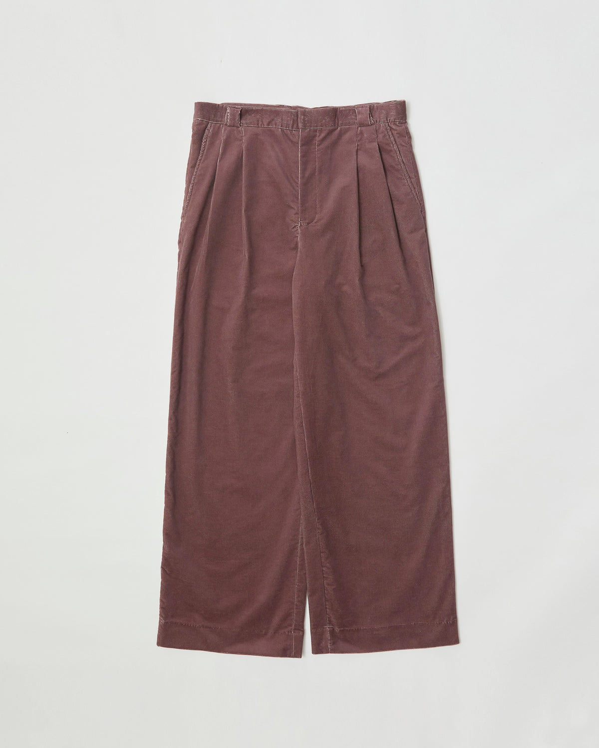 WIDE STRAIGHT TROUSER- Airy Corduroy Pigment Print -