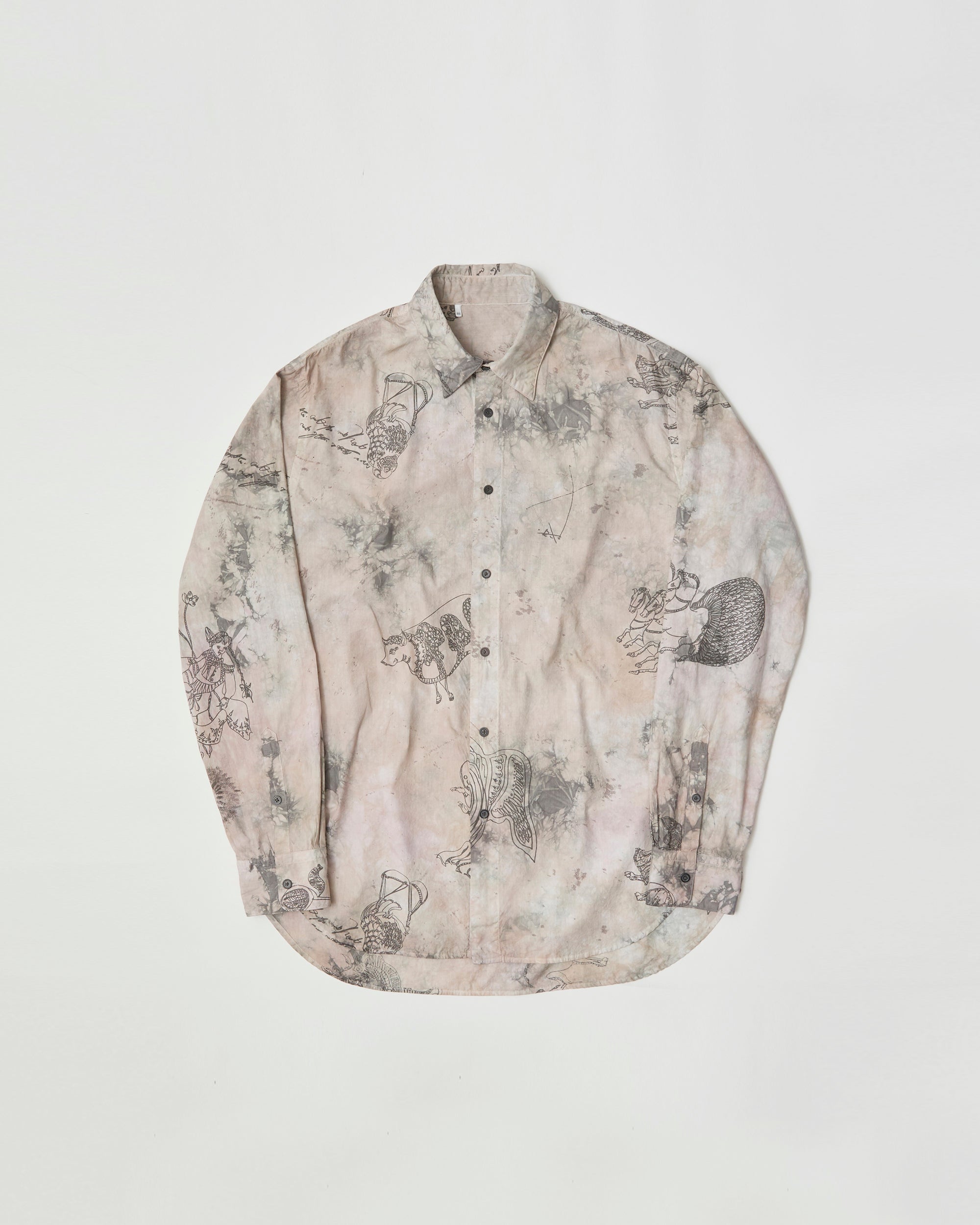 BROAD L/SHT - Hand Drawing SUMI Printing＋Overdye -